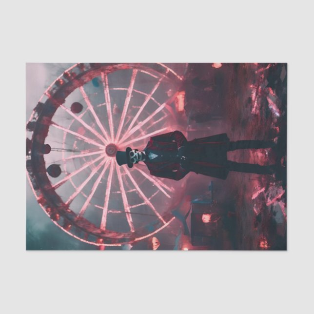 haunted carnival decoupage tissue paper (Front)