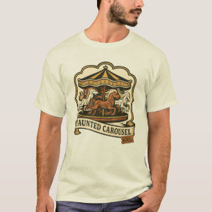 Haunted Carousel T-Shirt, Spooky Fairground Tee