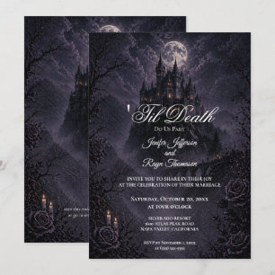 Haunted Castle Gothic wedding invitation