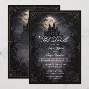 Haunted Castle Gothic wedding invitation