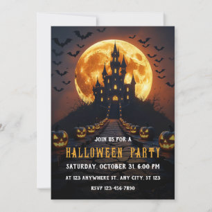 Haunted Castle Halloween Invitation