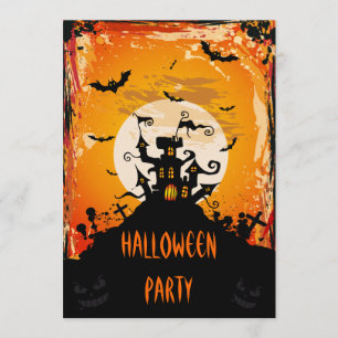 Haunted Castle Halloween Party Invitation