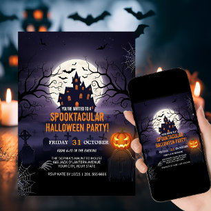 Haunted Castle Halloween Party Invite