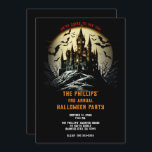 Haunted Castle on Cemetery Hill Halloween Party Invitation<br><div class="desc">Customise for any event</div>