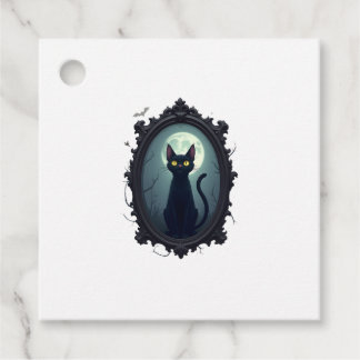 Haunted Cat Mirror Favour Tags