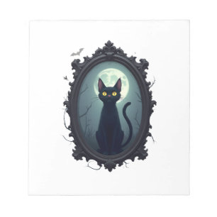 Haunted Cat Mirror Notepad