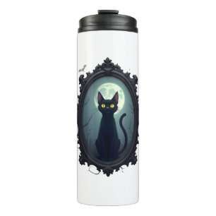 Haunted Cat Mirror Thermal Tumbler