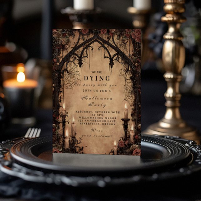 Haunted Cathedral Gothic Halloween Invitation (Creator Uploaded)