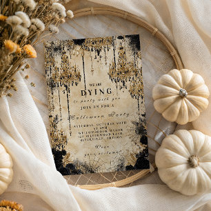 Haunted Chandelier Gothic Halloween Invitation