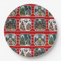 Haunted Christmas Party Plates - set 2