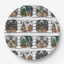 Haunted Christmas Party Plates - set 3
