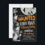 Haunted Corn Maze Invitation<br><div class="desc">Halloween Haunted Corn Maze Party Invitation

Makes a great invitation to celebrate a scary halloween party of any kind!</div>