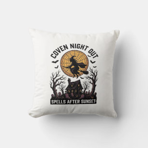 Haunted Coven Shirt Vintage Witch House Halloween Cushion