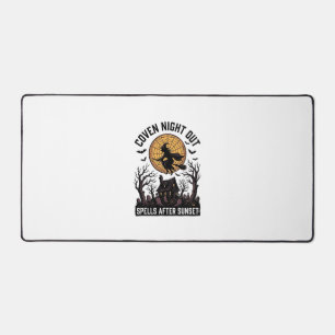 Haunted Coven Shirt Vintage Witch House Halloween Desk Mat