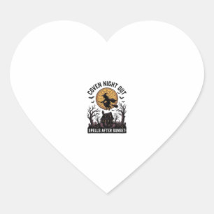 Haunted Coven Shirt Vintage Witch House Halloween Heart Sticker