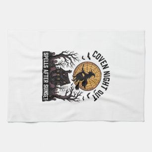 Haunted Coven Shirt Vintage Witch House Halloween Tea Towel