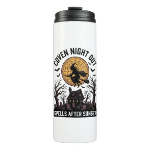 Haunted Coven Shirt Vintage Witch House Halloween Thermal Tumbler