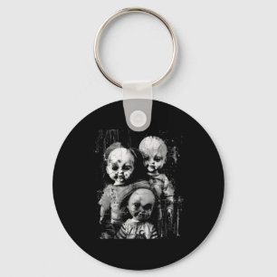 Haunted Creepy Doll Horror Toy Halloween Goth Alt  Key Ring