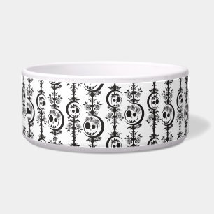 Haunted Dog Bowl - Black & White