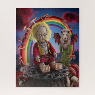 Haunted doll cactus lion rainbow AI generated Jigsaw Puzzle