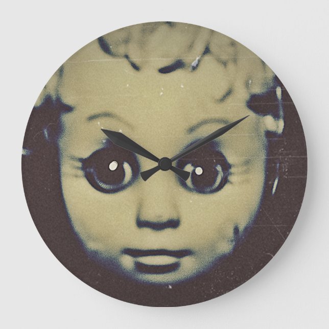 haunted doll gifts large clock (Front)