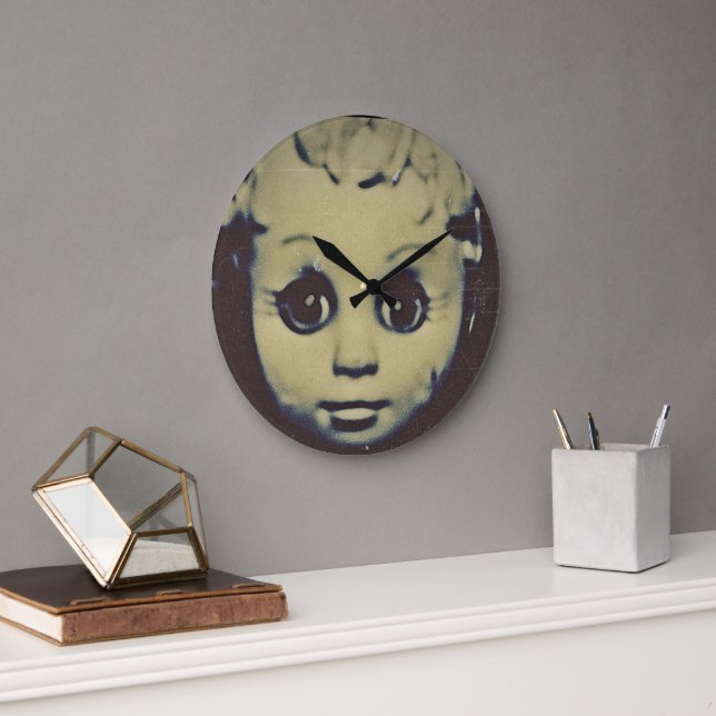 haunted doll gifts large clock (Office)