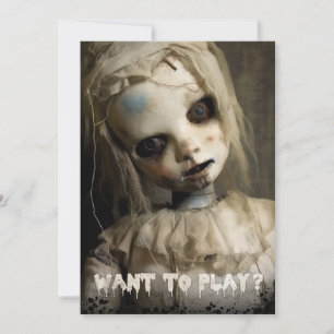 Haunted Doll Invitation
