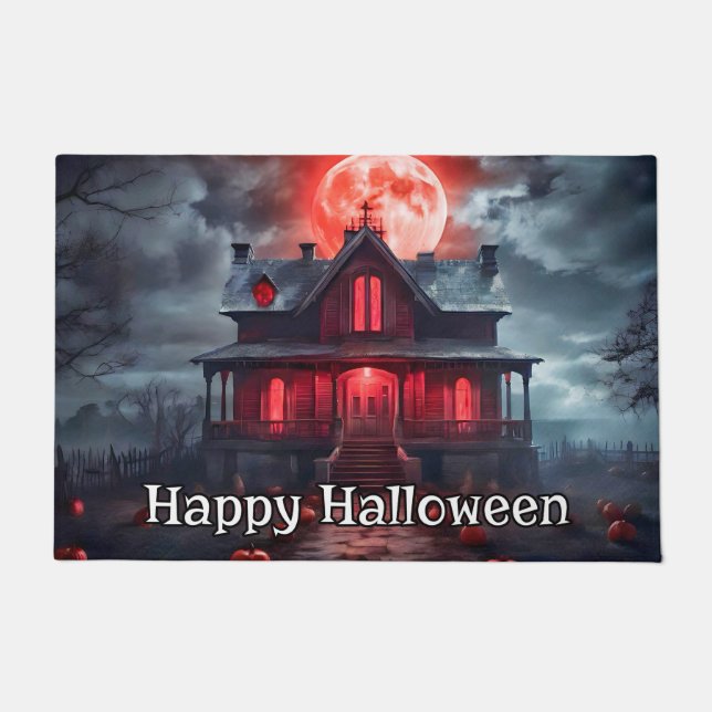 Haunted Dwelling | Happy Halloween Doormat (Front)