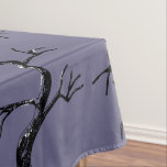 Haunted Eerie Oaks Spooktacular Halloween Tablecloth<br><div class="desc">Complete your Spooktacular celebration with our matching "Haunted Eerie Oaks Spooktacular Halloween" Tablecloth, an essential part of our exclusive collection. Designed with hand-drawn, mysterious oak trees by the talented Nathalie Portet, this tablecloth brings an air of enchantment and sophistication to your Halloween party. Make sure to look at the matching...</div>
