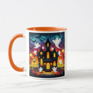 Haunted Fantomatic House - Halloween Scene Mug