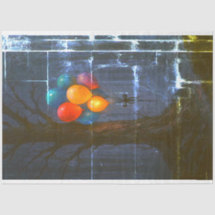 Haunted Forest Balloons Decoupage Paper   Gothic 