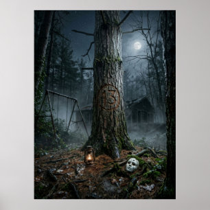 Haunted Forest Camp Midnight Poster