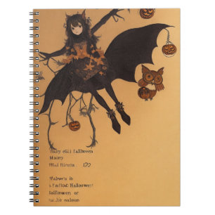 Haunted Forest Dreams Owl Notebook for Halloween