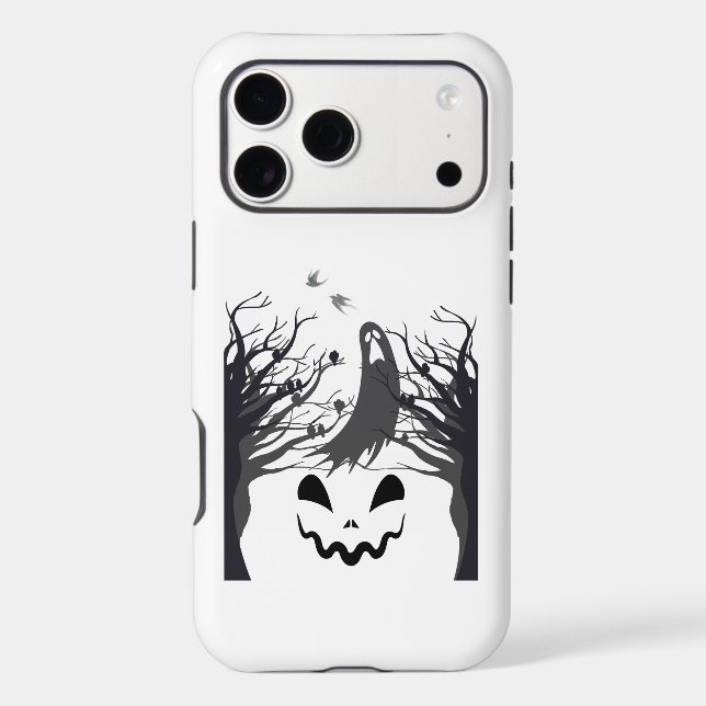 Haunted Forest Ghost Silhouette Phone Case | Dark  (Back)