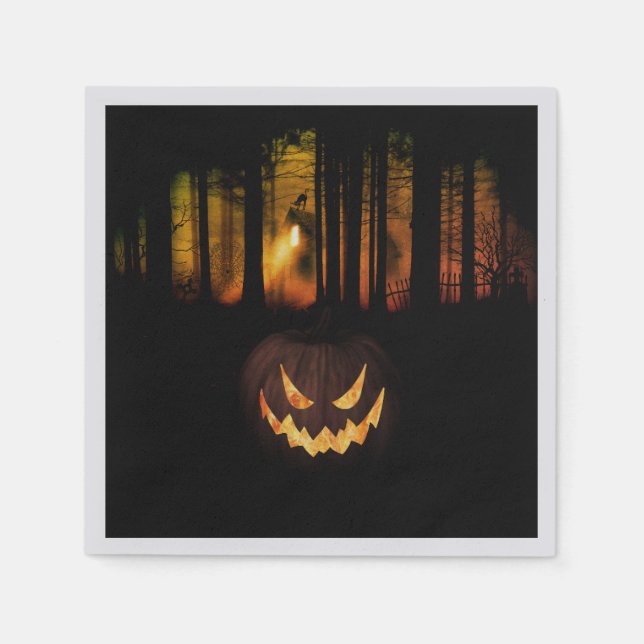 Haunted Forest Halloween Napkin (Front)