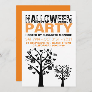 Haunted Forest Halloween Party Invitation