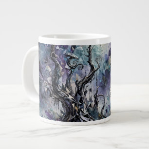 Haunted Forest Mystical Surreal Trees Mushrooms Large Coffee Mug