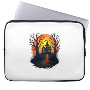 Haunted Forest � Spooky Halloween Nature Tee Laptop Sleeve