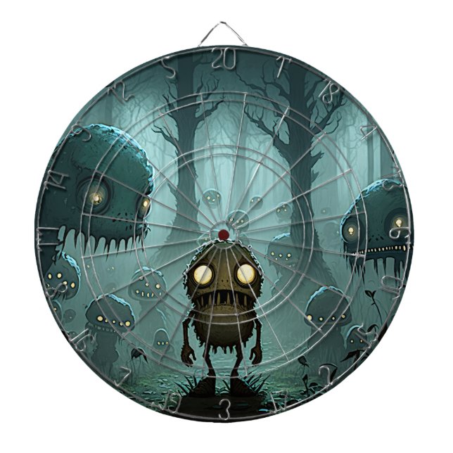 Haunted Forest - Spooky Monsters Dartboard (Front)