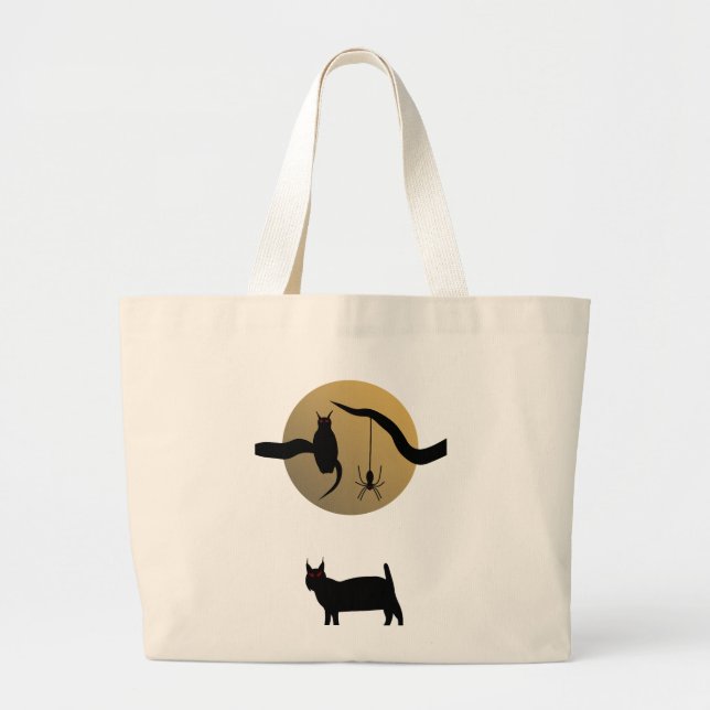 Haunted Full Moon Jumbo Tote Bag (Front)