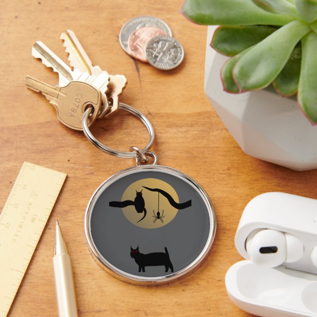 Haunted Full Moon Keychain (Desk)