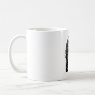 Haunted Goat Moon Vintage Halloween Silhouette Art Coffee Mug