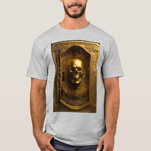 Haunted Golden Skull Card Design Fashion T-shirt