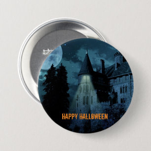 Haunted Goth Mansion Halloween 7.5 Cm Round Badge
