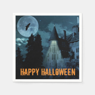 Haunted Goth Mansion Halloween  Napkin