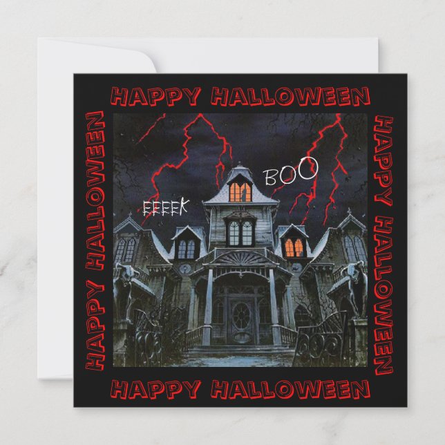 Haunted Halloween Card (Front)