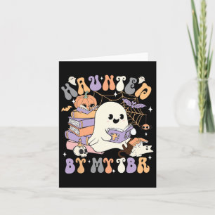 Haunted Halloween Costume Ghost Card