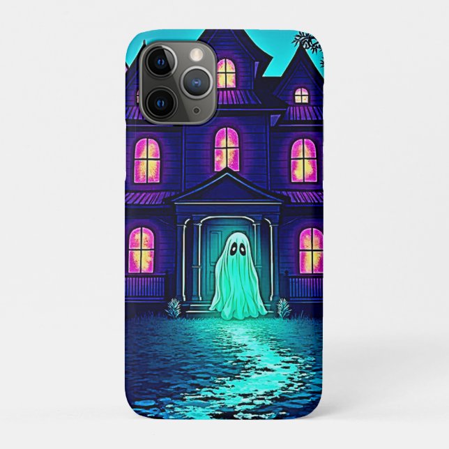 Haunted Halloween Ghost House Design Case-Mate iPhone Case (Back)