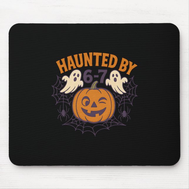 Haunted Halloween Haunted 67 Number 67 Six Seven M Mouse Mat (Front)