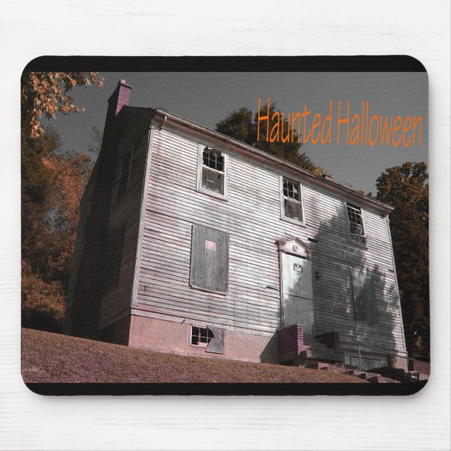 Haunted Halloween Home Mouse Mat (Front)